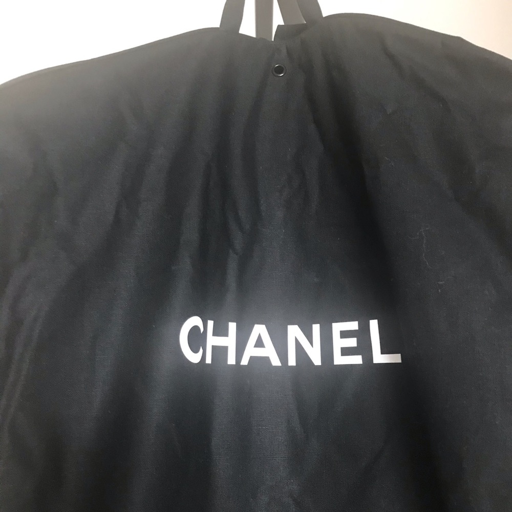 Chanel Expandable Black Canvas Long Garment Bag